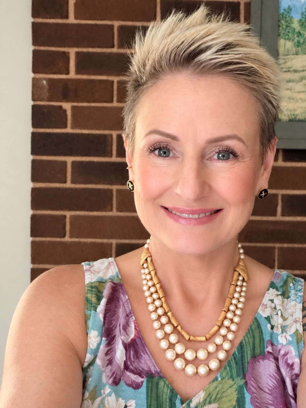 Vintage Layered Gold Pearl Necklace